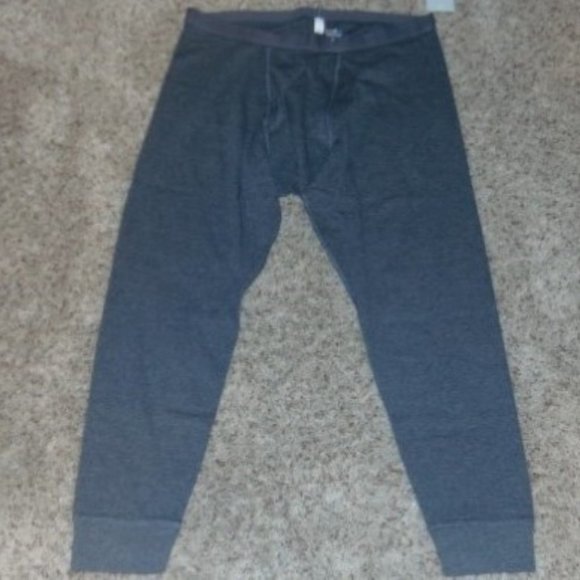 Mens Thermal Underwear Gray 2XLT Tall Croft & Barrow Elastic Waist Fly Winter - Picture 2 of 5